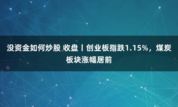 没资金如何炒股 收盘丨创业板指跌1.15%，煤炭板块涨幅居前