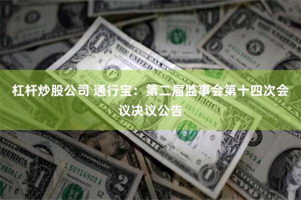 杠杆炒股公司 通行宝：第二届监事会第十四次会议决议公告